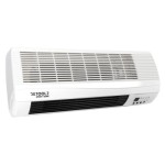 Aeroterma electrica de perete Detoolz DZ-EI1006-G01, 2 kW, 2 trepte de putere, cu afisaj LED si termostat