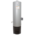 Ansamblu boiler pe lemne si electric 120 litri otel Miklos Steel, cu focar economic usi din tabla, rezistenta 2 kW