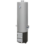 Ansamblu boiler pe lemne si electric 120 litri otel Miklos Steel, cu focar cu usi din fonta, rezistenta 2 kW