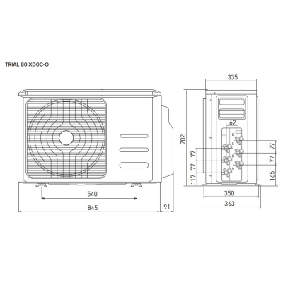 Poza Unitate exterioara multisplit Ariston Trial C 80 XD0C-O, inverter, 28000 BTU. Poza 34577