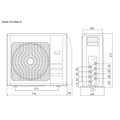 Poza Unitate exterioara multisplit Ariston Quad 110 XD0C-O, inverter, 36000 BTU. Poza 34580