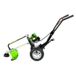 Poza Motocoasa pe benzina cu roti Micul Fermier MF-MC1025-G01, 2.5CP, 52 CC cu 3 accesorii si pornire rapida. Poza 42283