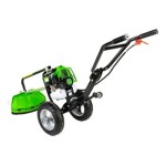 Poza Motocoasa pe benzina cu roti Micul Fermier MF-MC1025-G01, 2.5CP, 52 CC cu 3 accesorii si pornire rapida. Poza 42285