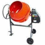 Betoniera Almaz AZ-EC003, capacitate 140 litri, putere 850W, coroana fonta, cu roti