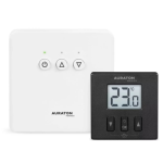 Termostat ambient Auraton Aquila SET, fara fir, neprogramabil, negru