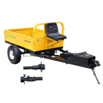 Pachet ProGARDEN Alpine RM500T Remorca cu tractiune 500kg, 1 osie, prindere bolt pentru motocultor, roti 19x7-8 si set manicoti Adaptiv 3 in 1 S