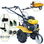 Pachet ProGARDEN Campo 703 Motocultor 7CP + Remorca RM500C + Plug simplu + Plug bilonat/rarita + 2 Roti metalice 350x6 + 2L Ulei
