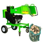 Tocator crengi Micul Fermier MF-MO1011-G01, motor benzina 18 CP, diametru maxim taiere 120 mm, cu carlig de remorcare, pentru brichete