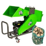 Tocator crengi Micul Fermier MF-MO1008-S001-G01, motor benzina 7 CP, diametru maxim taiere 80 mm, pentru brichete