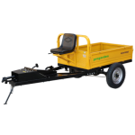 Remorca cu tractiune G2, 500kg ProGARDEN Alpine RM500T, 1 osie, prindere bolt pentru motocultor, roti profil rutier 5.00-12, 4 prezoane, RIM 3.50B