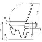 Poza Set Vas ceramic pentru WC, TECEneo, apa calda si rece cu capac SLIM, cu functie de bideu integrata. Poza 44862