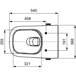 Poza Set Vas ceramic pentru WC, TECEneo, apa calda si rece cu capac SLIM, cu functie de bideu integrata. Poza 44863