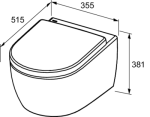 Poza Set TECEloft, vas ceramic de WC cu spalare ciclon, rimless + capac soft-close. Poza 44914