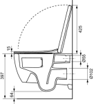 Poza Set TECEloft, vas ceramic de WC cu spalare ciclon, rimless + capac soft-close. Poza 44916