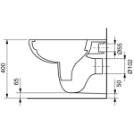 Poza Vas WC suspendat TECE 9700018, alb, evacuare orizontala, 36 x 51.5 x 35 cm, capac WC inclus. Poza 44927
