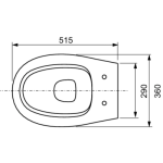 Poza Vas WC suspendat TECE 9700018, alb, evacuare orizontala, 36 x 51.5 x 35 cm, capac WC inclus. Poza 44928