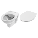 Poza Vas WC suspendat TECE 9700018, alb, evacuare orizontala, 36 x 51.5 x 35 cm, capac WC inclus. Poza 44929