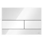 Clapeta actionare rezervor WC incastrat, TECE Square 9240800, alba, butoane albe, 22 x 15 x 1.1 cm
