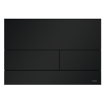 Clapeta actionare rezervor WC incastrat, TECE Square 9240833, otel inox, negru mat, 22 x 15 x 0.3 cm