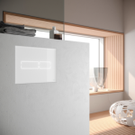 Poza Clapeta actionare rezervor WC incastrat, TECE Lux Mini 9240960, sticla, alb, actionare electronica, 22 x 15 x 0.5 cm. Poza 44804