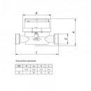 Poza Dimensiuni contor apa calda Apator JS 1.6 Smart+ -3/4 tol